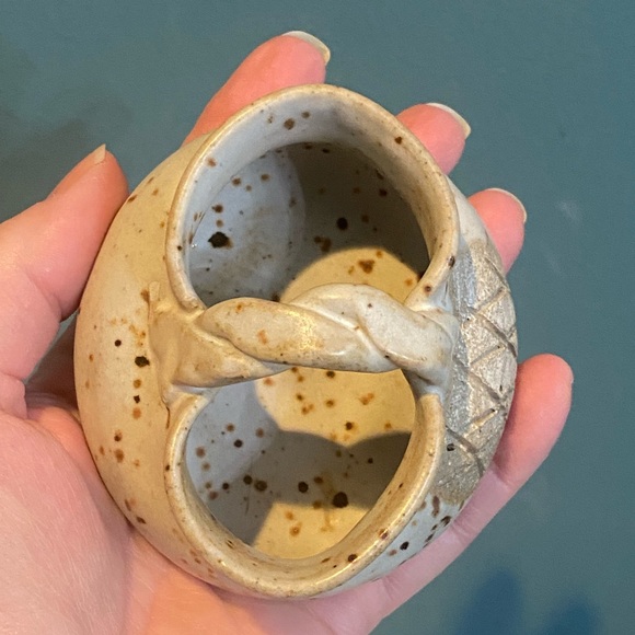 Cindy Angliss Signed Studio Art Pottery Small Basket Trinket Jewelry Handmade - Picture 5 of 9